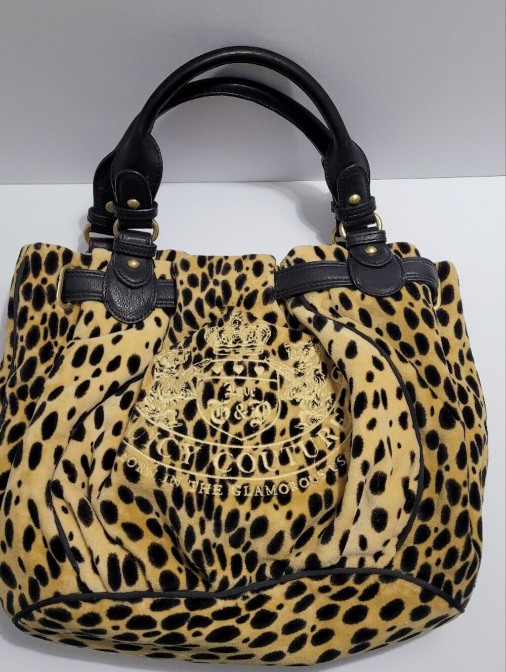 Juicy Couture Velour Leopard Shoulder Bag